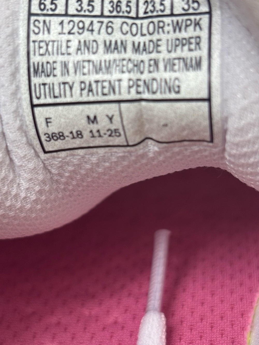 Skechers Women’s White Knit Sneakers with Pink Floral Midsole - Picture 8 of 8